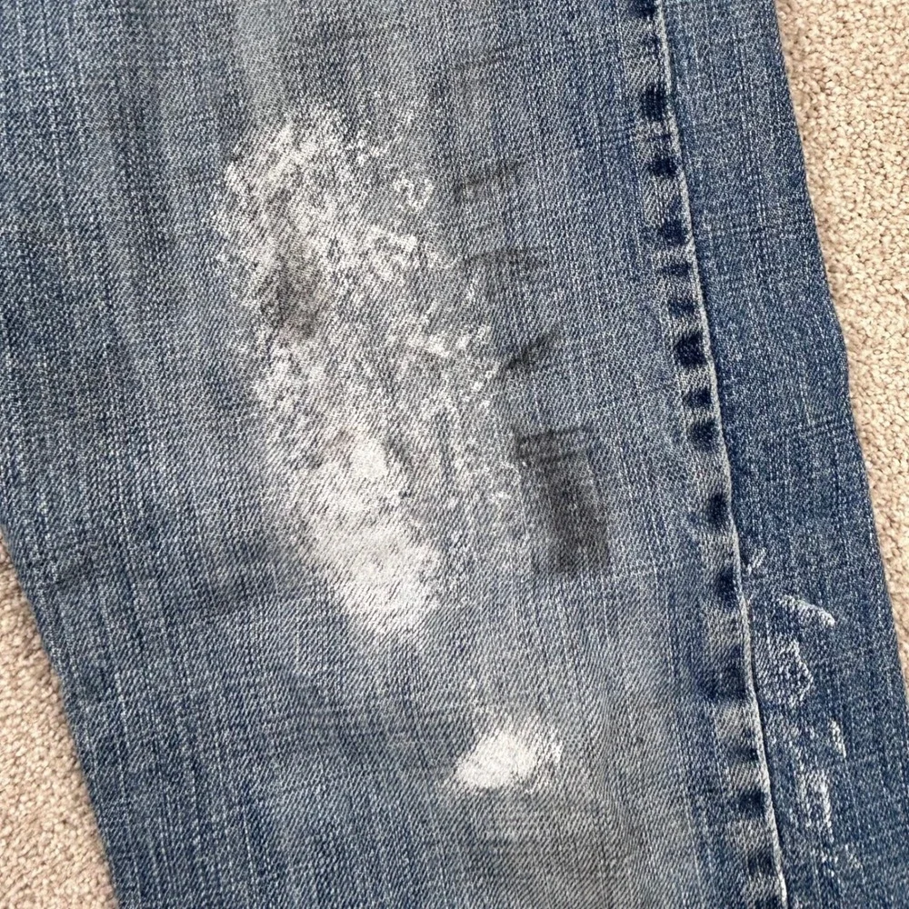 Levis 514 Slim Straight Jeans Mens 32x34 Denim Distressed Workwear 100 Cotton